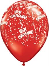 11RND ST BUON COMPLEANNO RUBY RED             1BAG=100PZ MC50