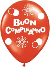 11RND ST BUON COMPLEANNO RED                  1BAG=100PZ MC50