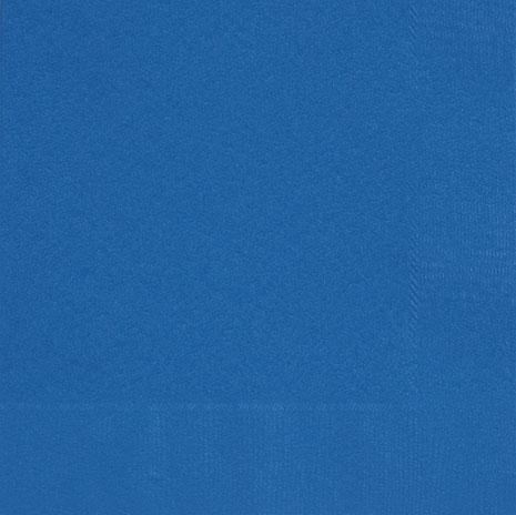 ROYAL BLUE SOLID BEVERAGE NAPKINS, 20CT PZ.  MC. 72