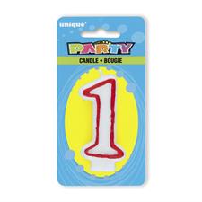 DELUXE NUMERAL HAPPY BIRTHDAY CANDLE #1 6PZ MC360