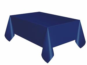 TRUE NAVY BLUE SOLID RECTANGULAR PLASTIC TABLE COVER, 54X108 PZ.
