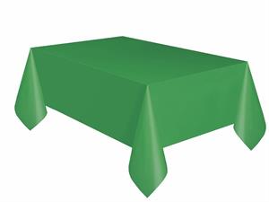 EMERALD GREEN SOLID RECTANGULAR PLASTIC TABLE COVER, 54X108 PZ.  M