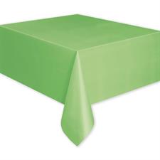 LIME GREEN SOLID RECTANGULAR PLASTIC TABLE COVER, 54X108 PZ. 12 MC