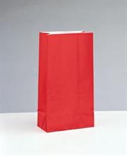 RUBY RED PAPER PARTY BAGS, 12CT PZ.  MC. 72