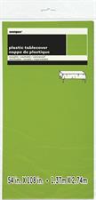 NEON GREEN SOLID RECTANGULAR PLASTIC TABLE COVER, 54X108 PZ.  MC.