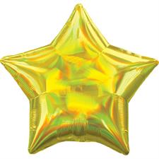 18 HOLO IRIDESCENT YELLOW STAR  1PZMC 100