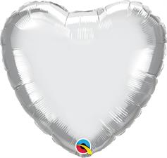 18 HEART CHROME SILVER         5PZ MC100 PKG