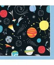 OUTER SPACE LUNCHEON NAPKINS, 16CT PZ.  MC. 72