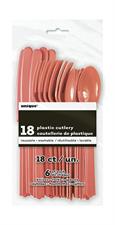 CORAL SOLID ASSORTED PLASTIC CUTLERY, 18CT PZ. 12 MC.72