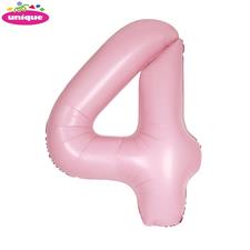 LOV.PINK NUMBER 4 FOILBALLOON 34, PACKAGED PZ. 5 MC. 100