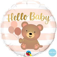 18 HELLO BABY BEAR BALLOONS  5PZMC100                ***NEW 2023***