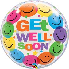 22 SINGLE BUBBLE GET WELL SOON SMILE FACES   1PZ MC50***NEW 2023***